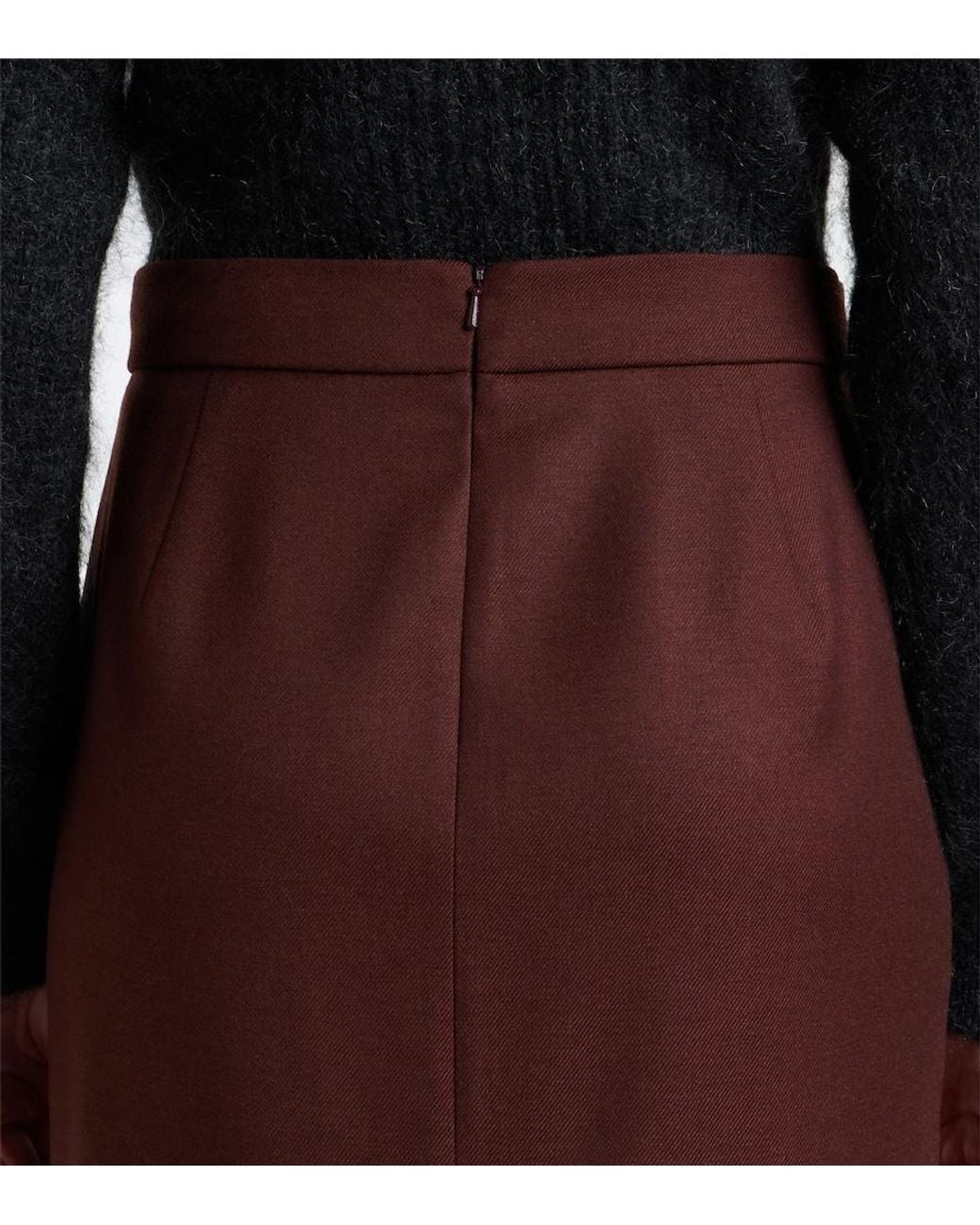Max Mara Purple Virgin Wool Maxi Skirt