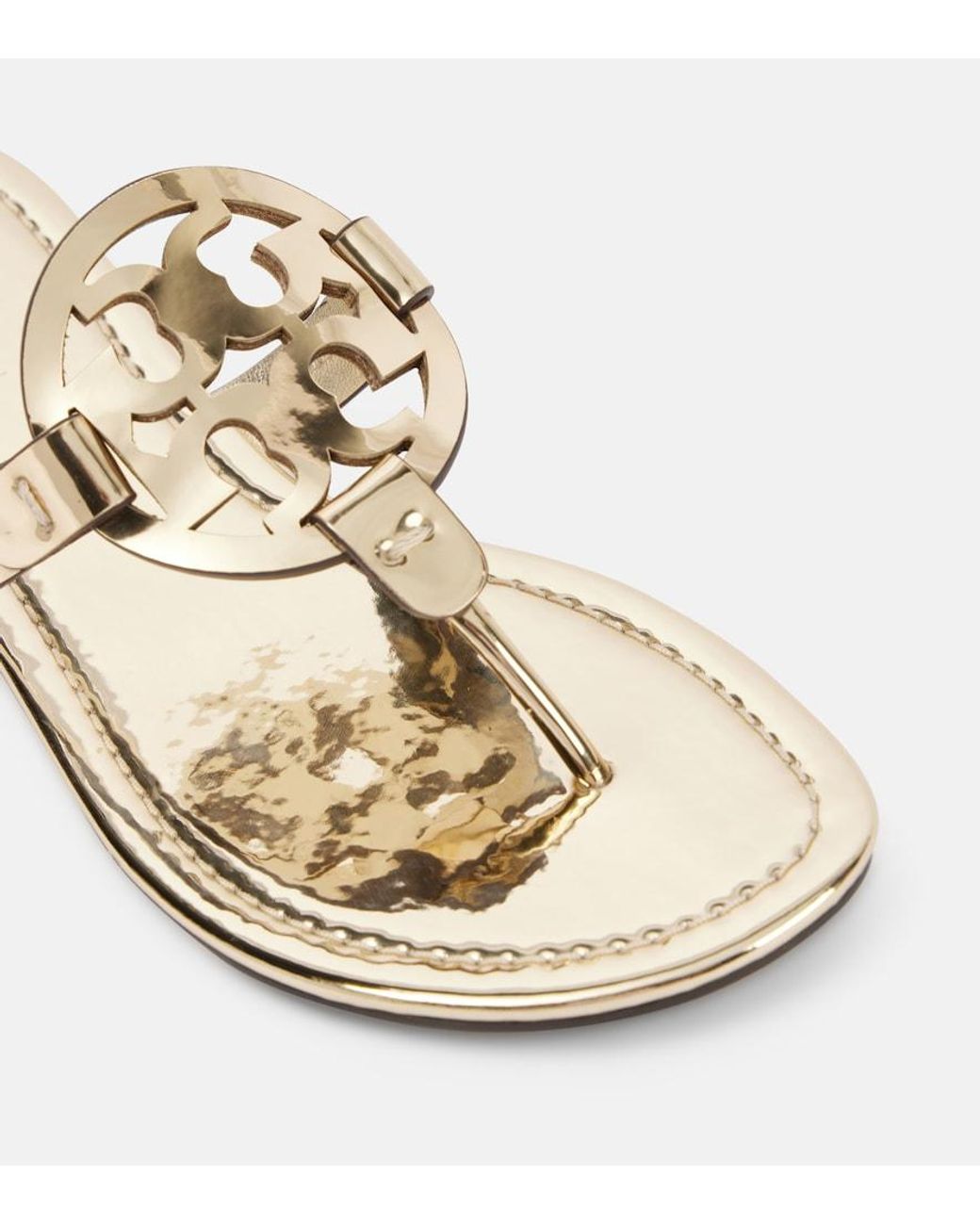 Tory Burch Metallic Miller Embellished Leather Sandals