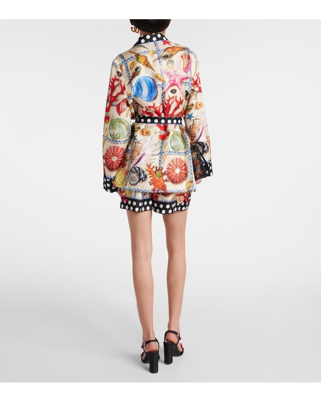 Dolce & Gabbana Multicolor Capri Printed Silk Satin Shirt