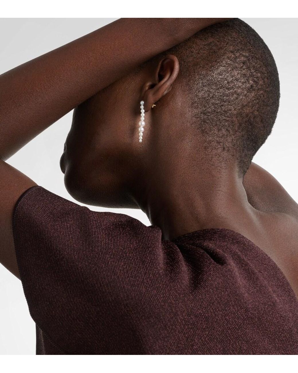 Sophie Bille Brahe White Sienna Moon 14Kt Drop Earrings With Pearls