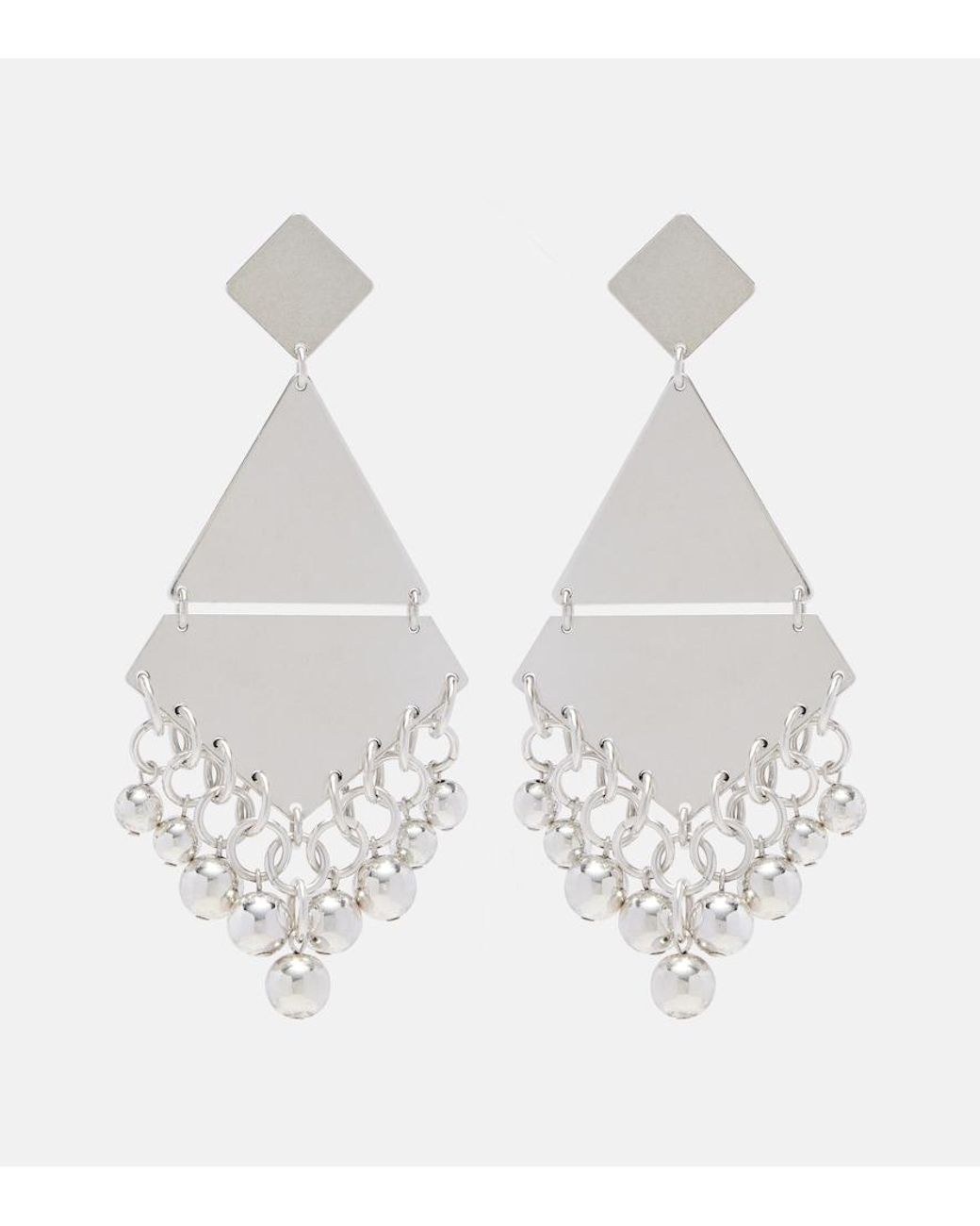 Isabel Marant White Mia Drop Earrings