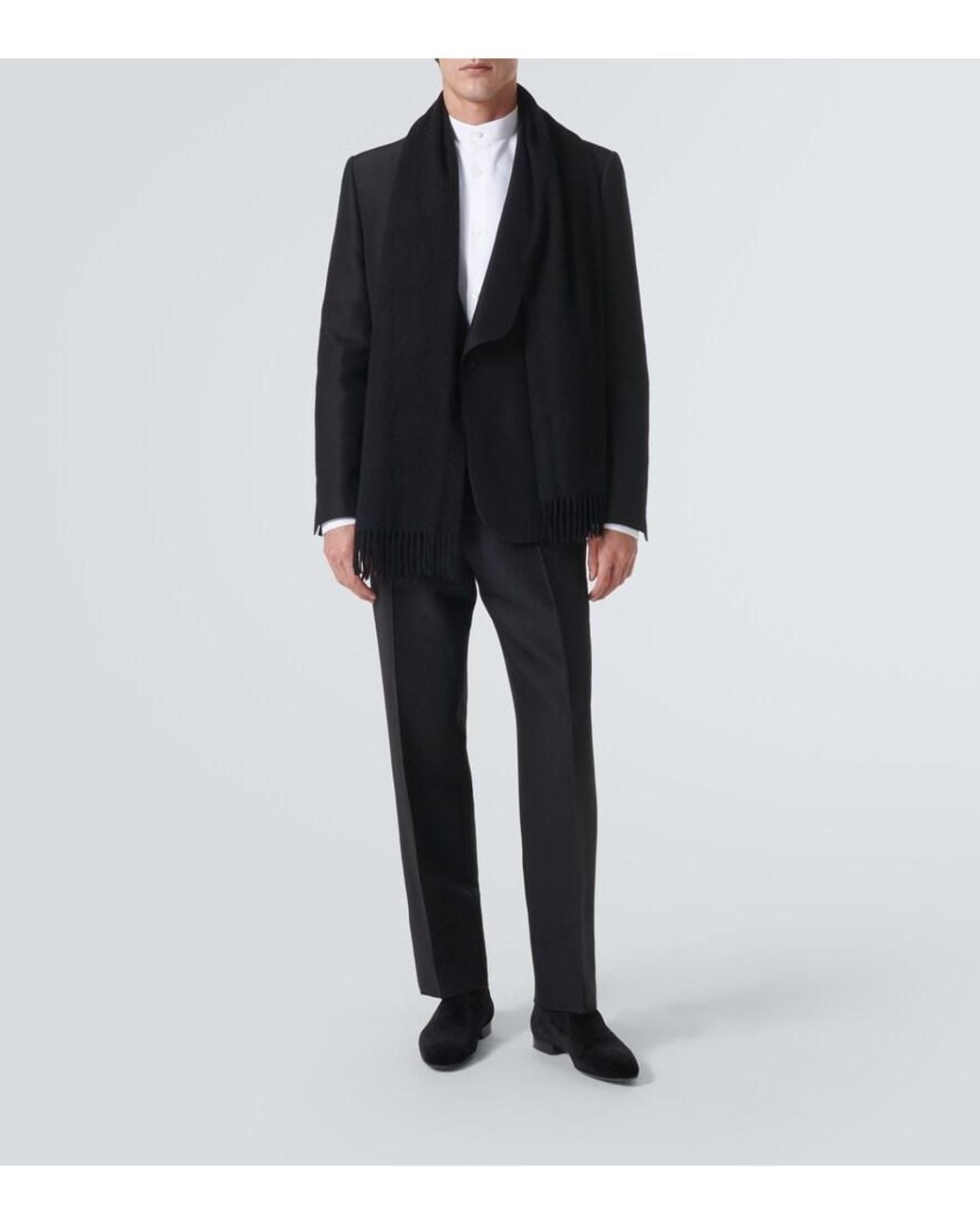 Loro Piana Black Wool And Silk Suit Pants for men