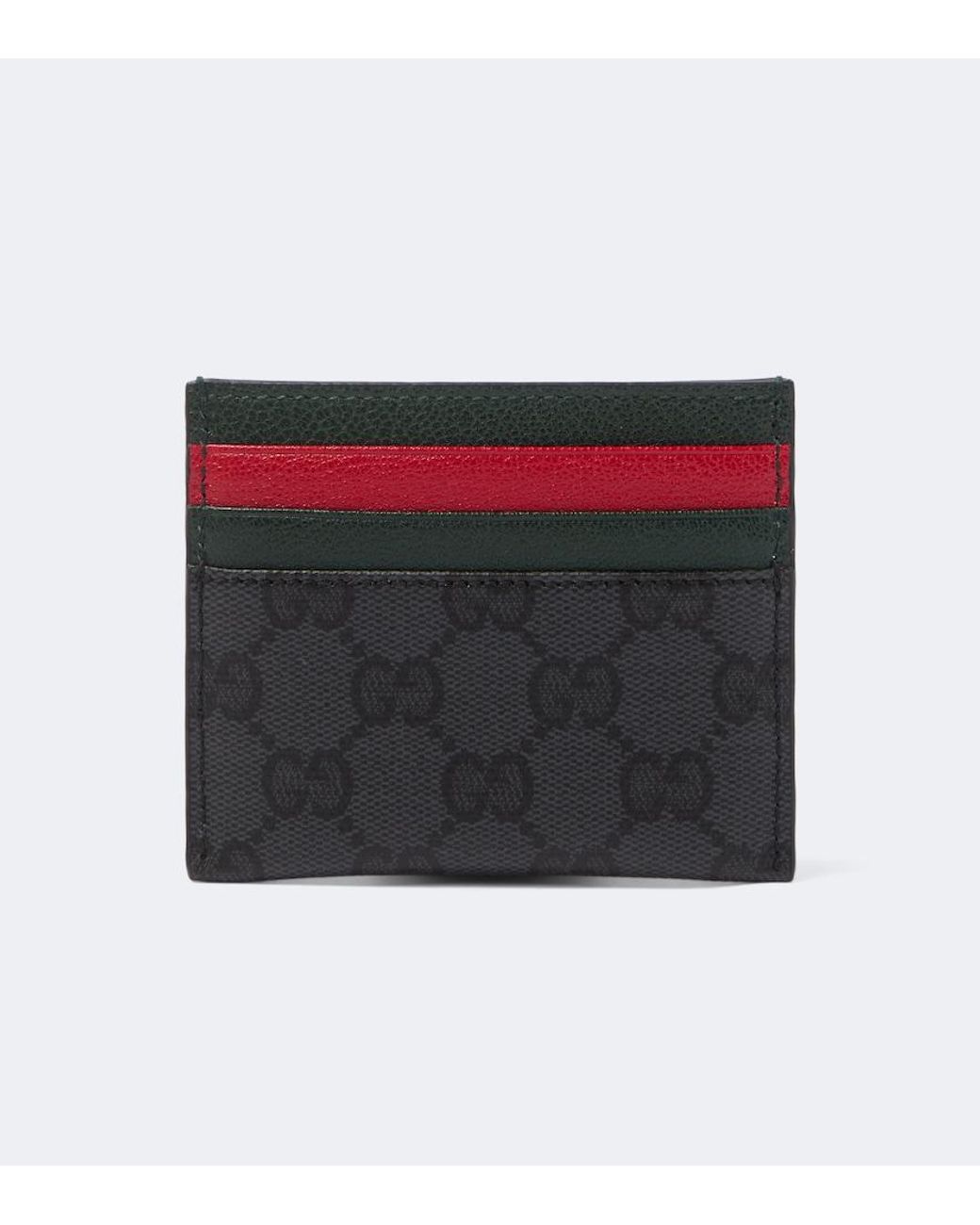 Gucci Red Gg Canvas Card Holder for men