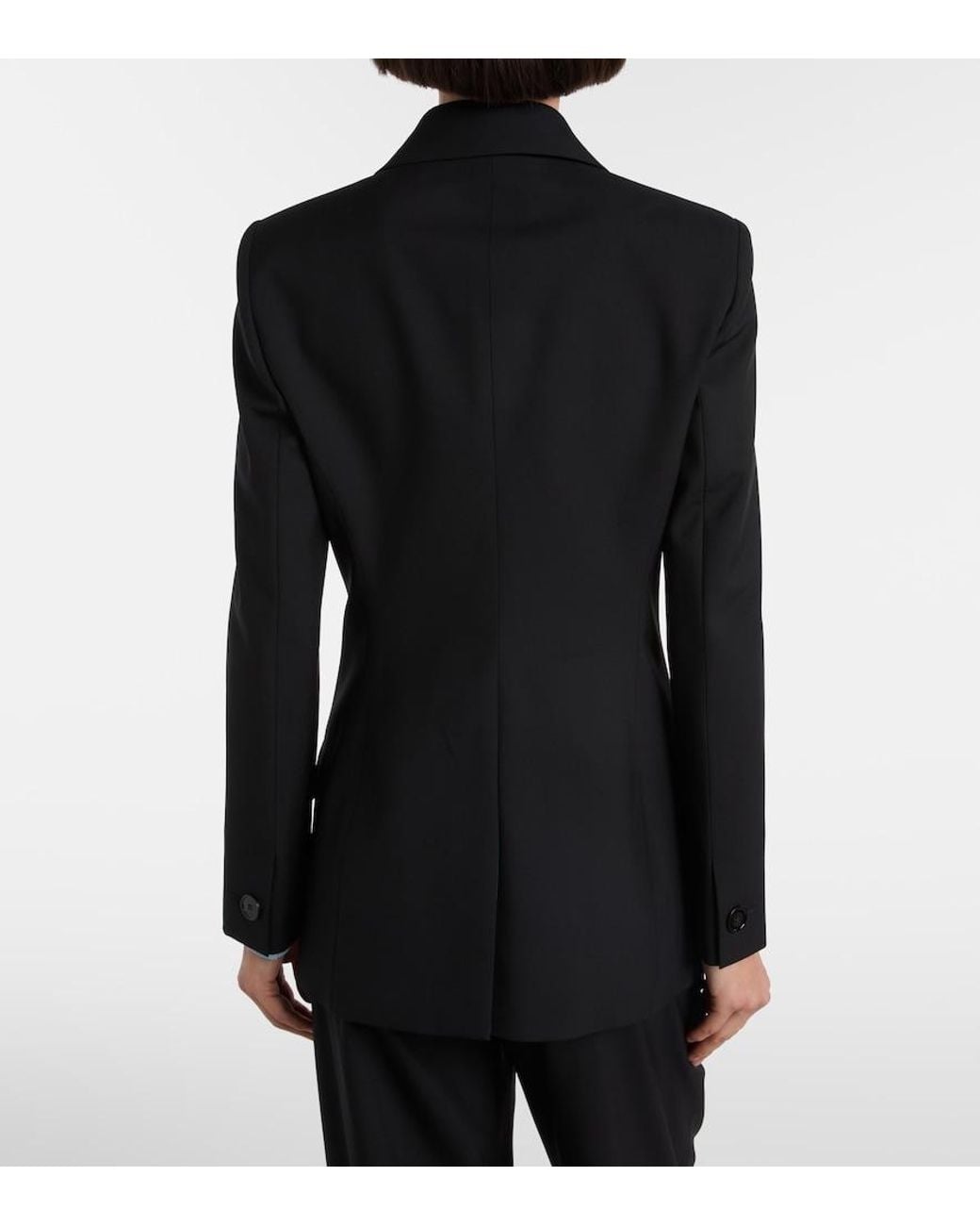Gucci Black Double-Breasted Wool Blazer