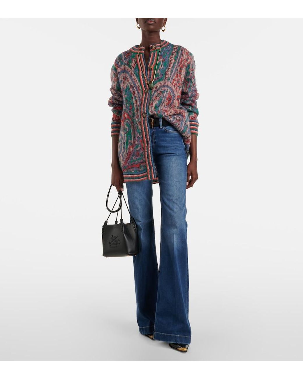 AG Jeans Blue Tropea High-Rise Flared Jeans