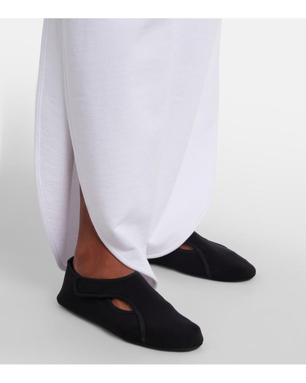 Alaïa Blue Slip-Ons Flex Mit Leder
