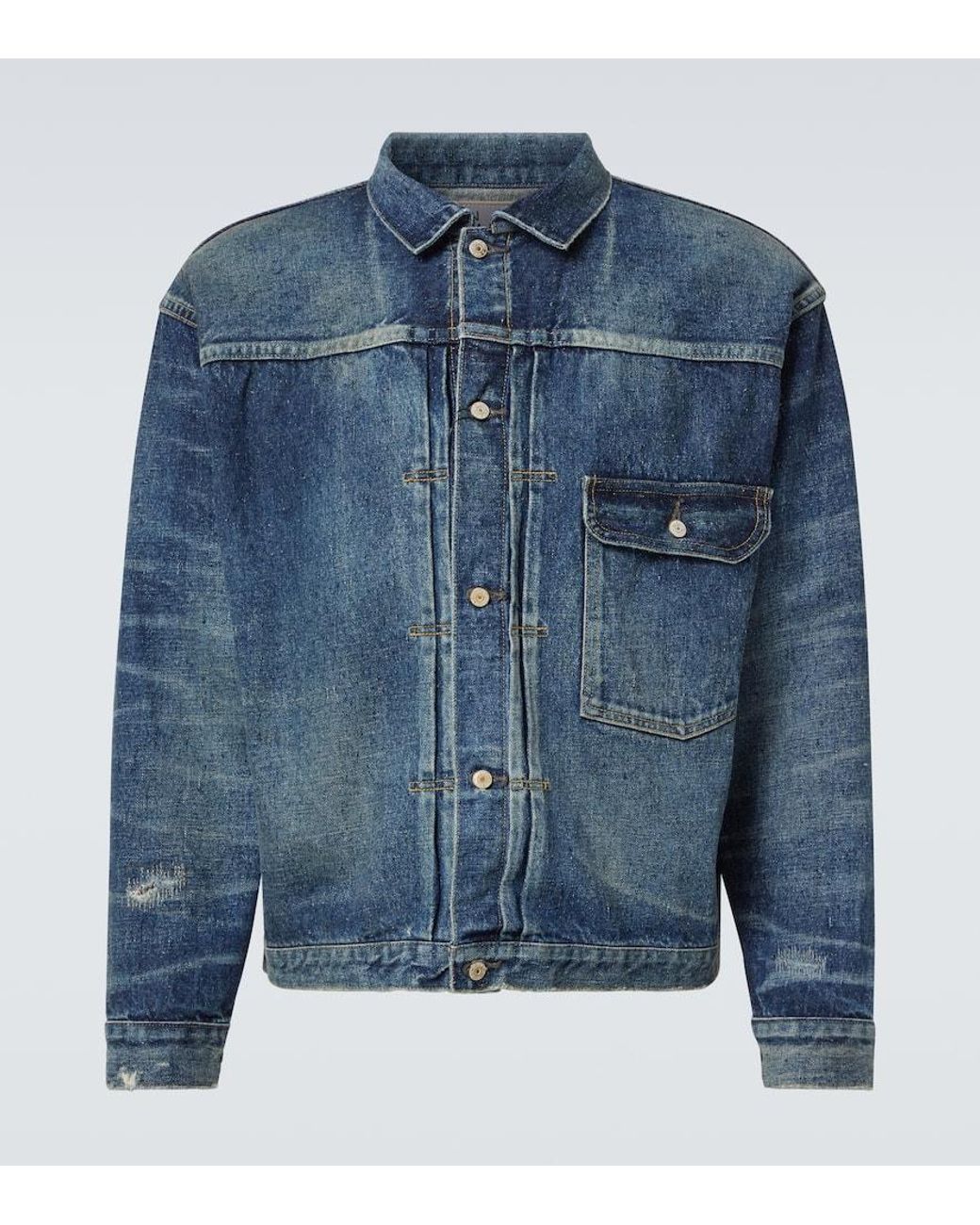 Junya Watanabe X New Manual Denim Jacket in Blue for Men | Lyst UK