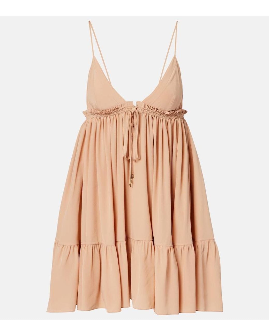 Chloé Pink Silk Crepe Minidress