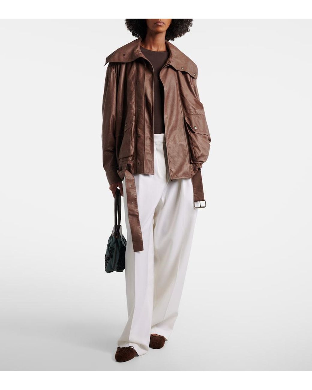 Herbert Levine Brown 24/7 Shearling Ballet Flats