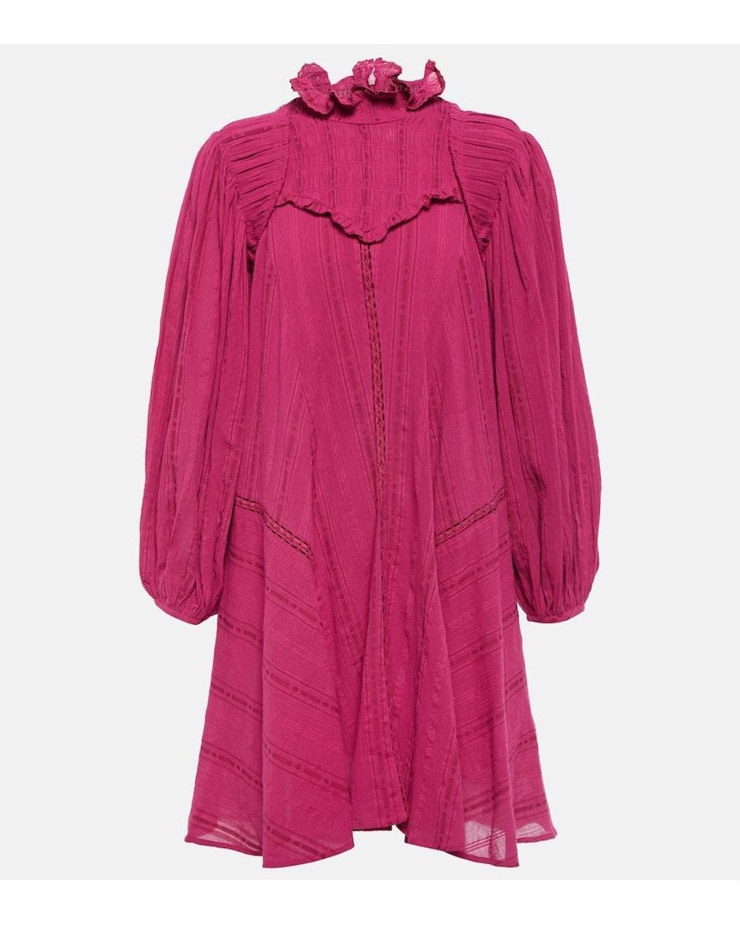 Isabel Marant Pink Isma Cotton-Blend Minidress