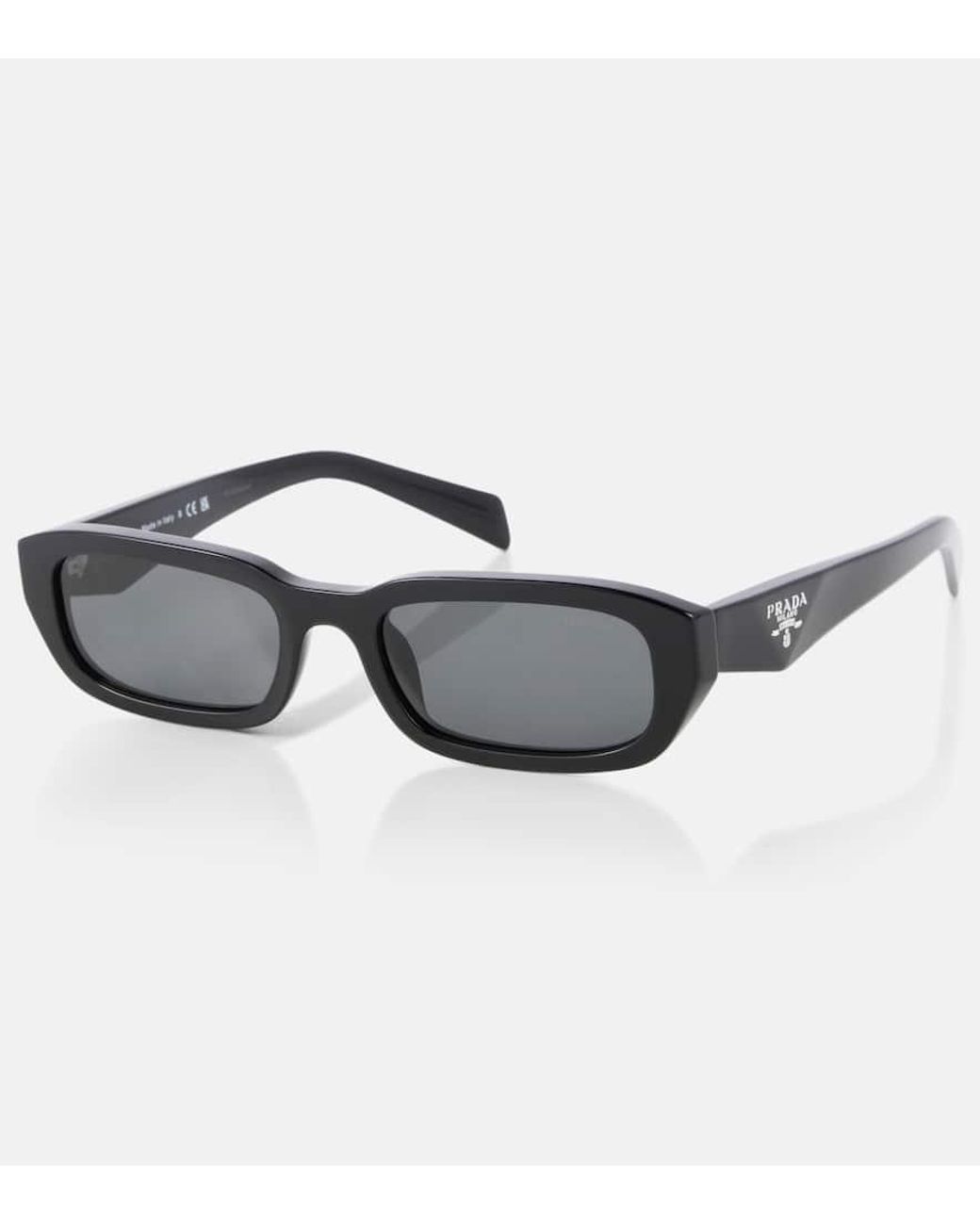 Prada Gray Rectangular Sunglasses