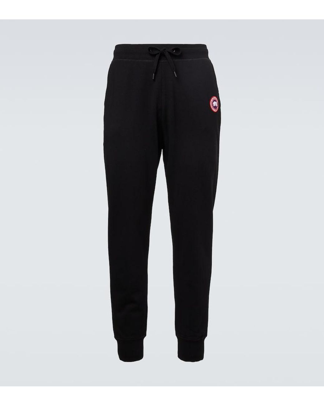 Canada Goose Black Huron Cotton Sweatpants for men