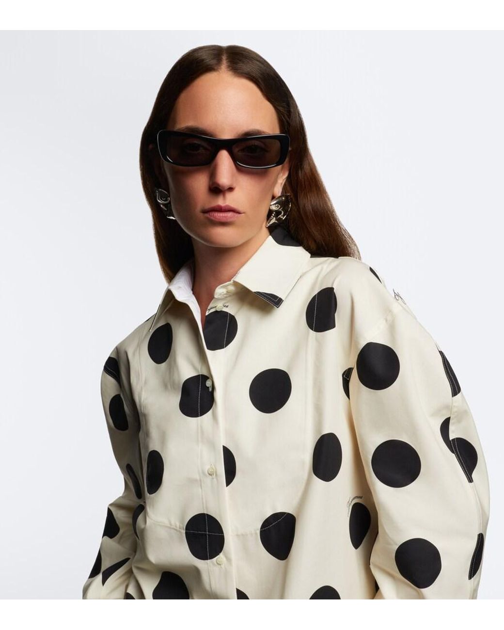Jacquemus Black Capri Rectangular Sunglasses