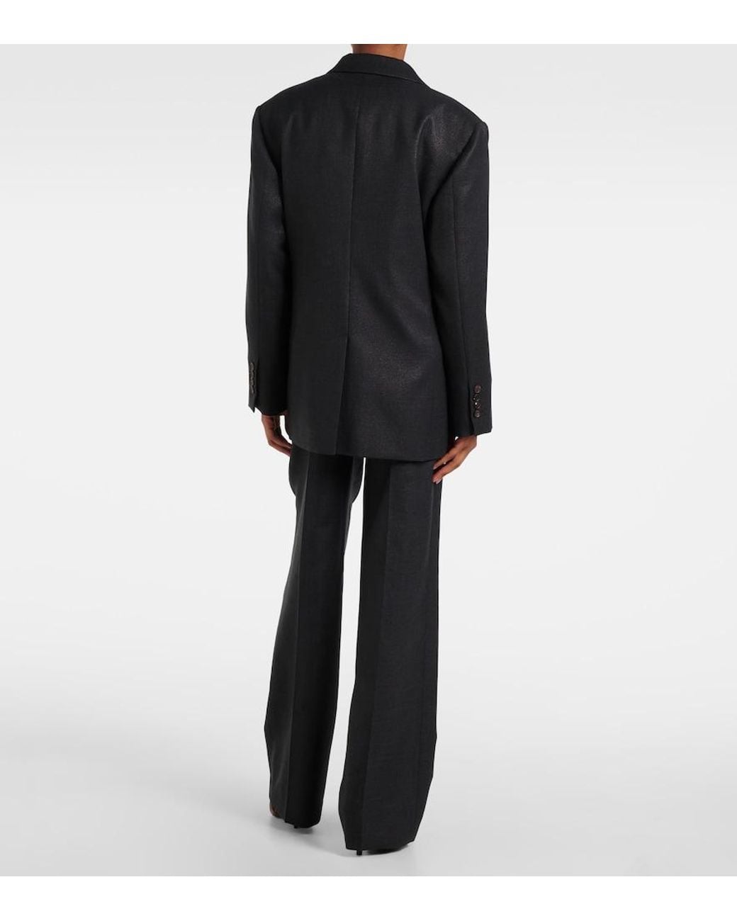 Brunello Cucinelli Black Wool-Blend Blazer