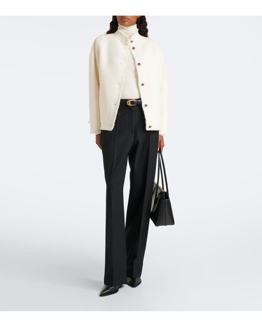 Wolford White Colorado Turtleneck Jersey Bodysuit