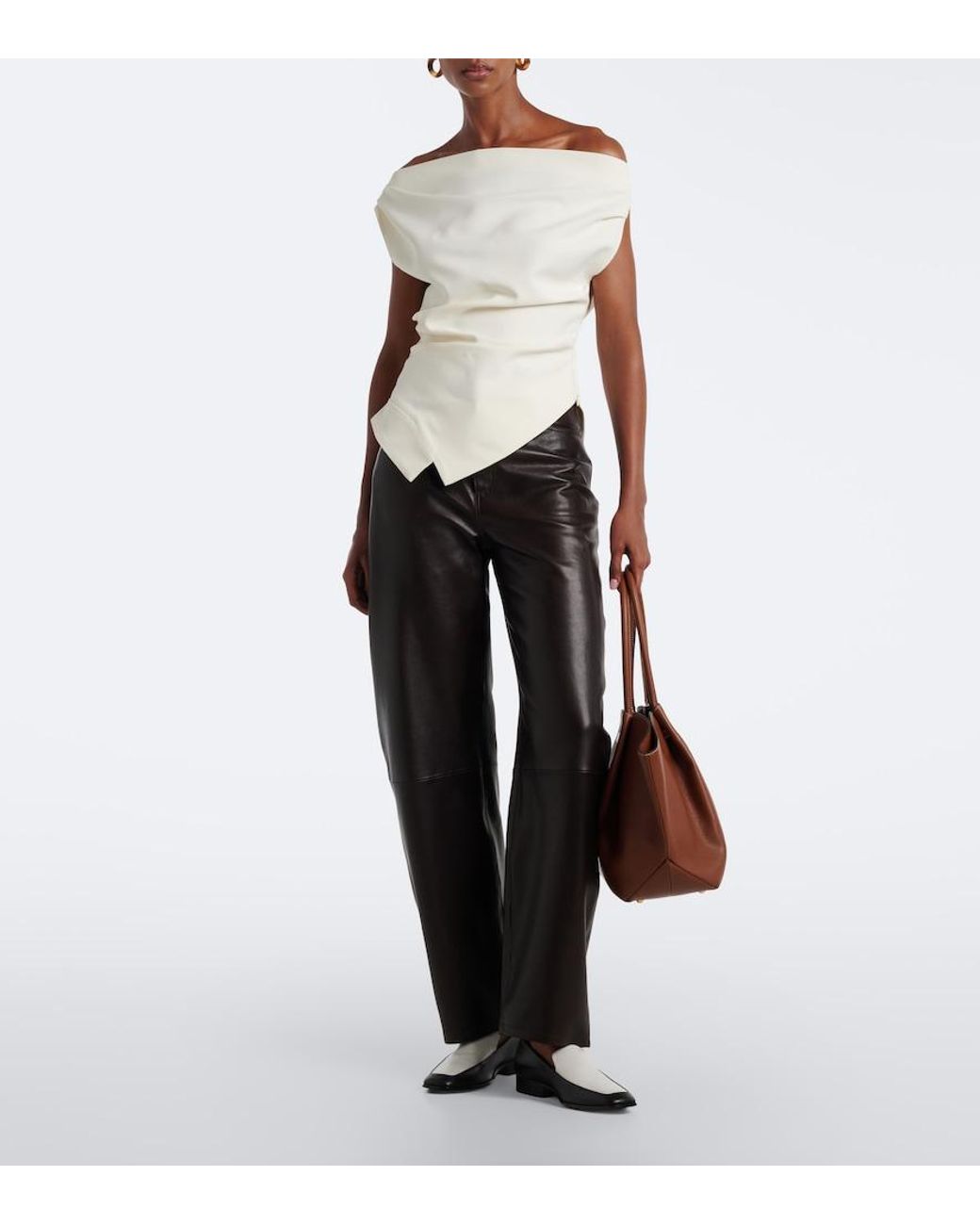 DeMellier London Brown New York Leather Tote Bag