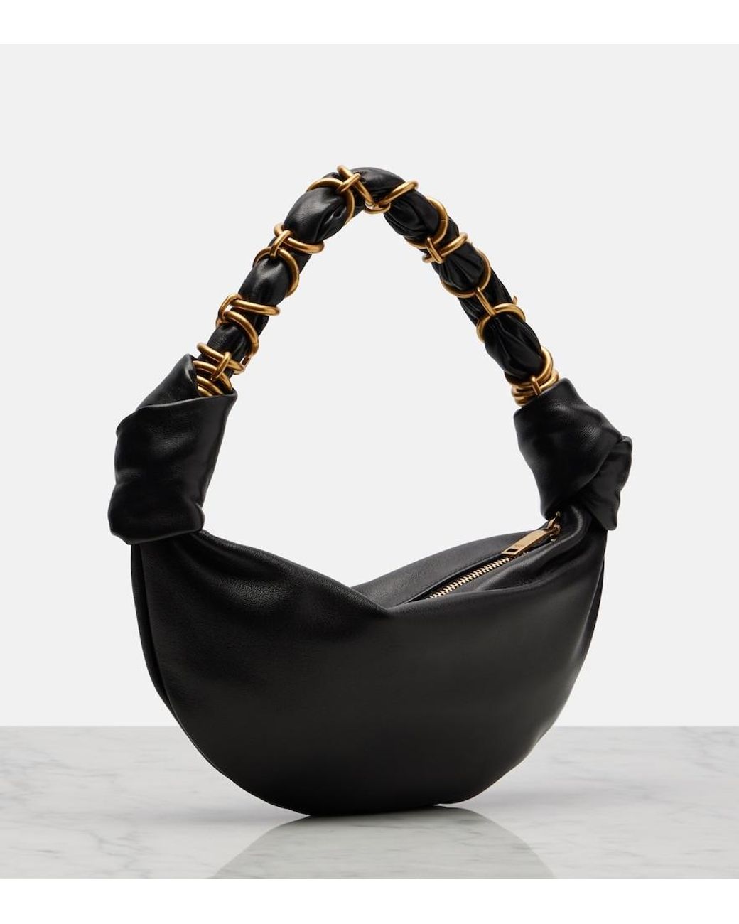 Saint Laurent Black Amalia Mini Leather Shoulder Bag