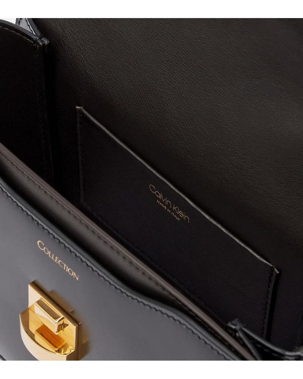 Calvin Klein Black Tilla Small Leather Shoulder Bag