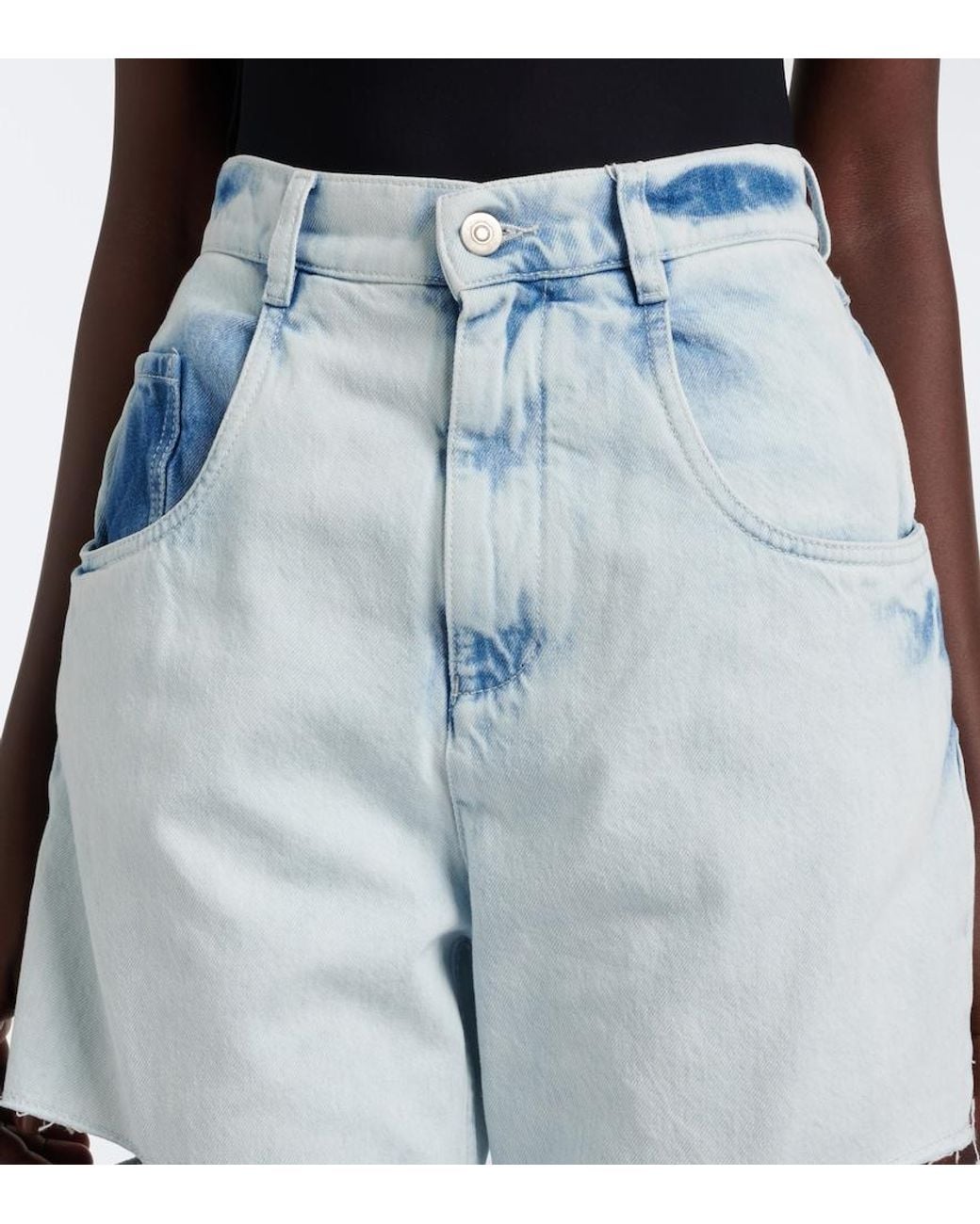 Maison Margiela Blue Cutout Barrel-Leg Jeans