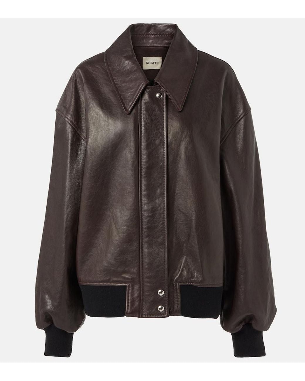 Khaite Black Shelman Leather Blouson
