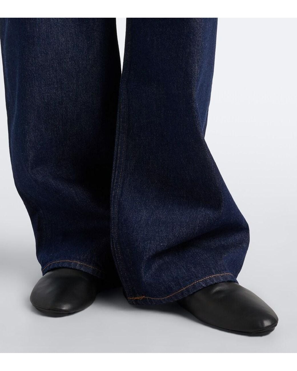 Agolde Blue Rounded Baggy Wide-Leg Jeans