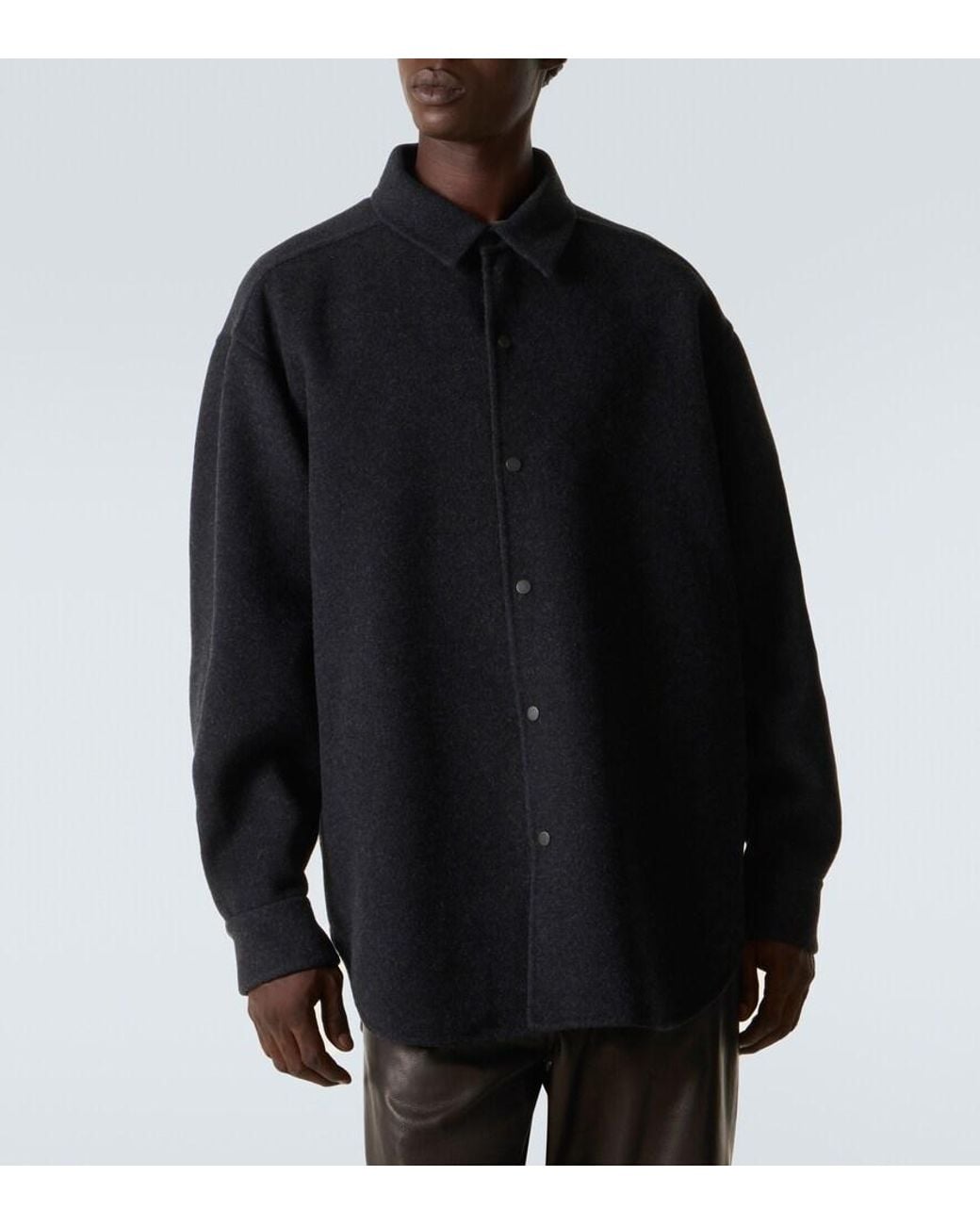 Fear Of God Black Wool And Cashmere Overshirt for men