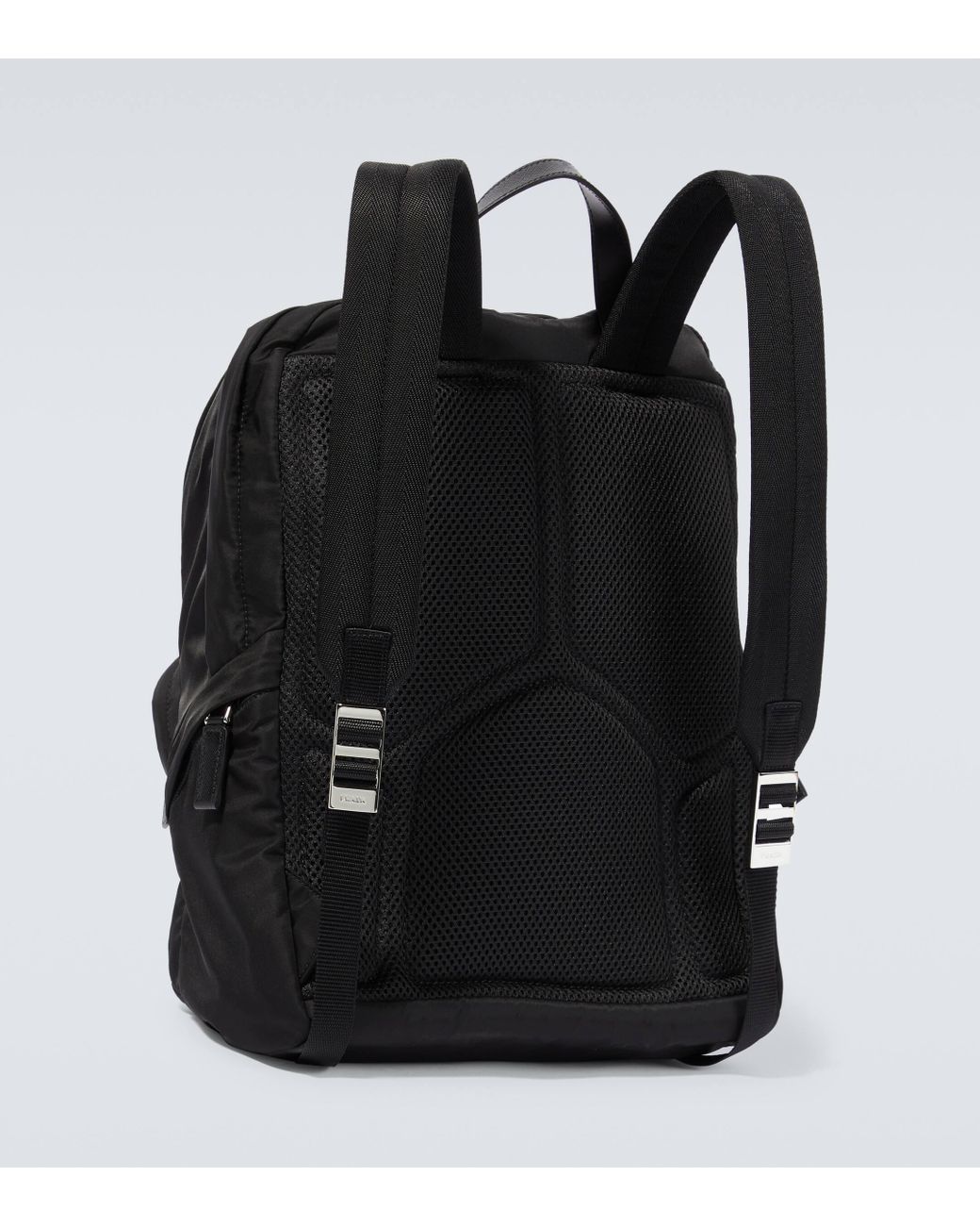 Prada Re Nylon Logo Backpack in Black for Men Lyst UK