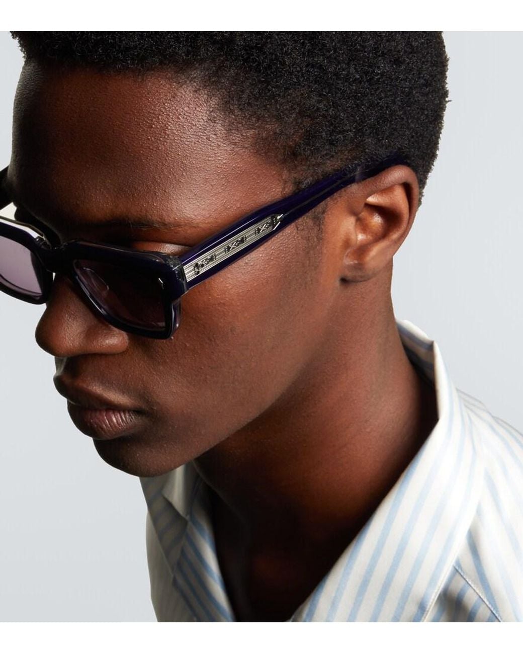 Jacques Marie Mage Brown Fellini Square Sunglasses for men