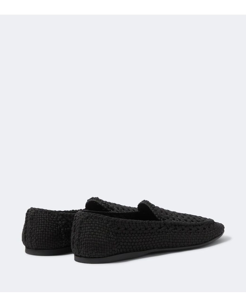 Dolce & Gabbana Black Woven Loafers for men
