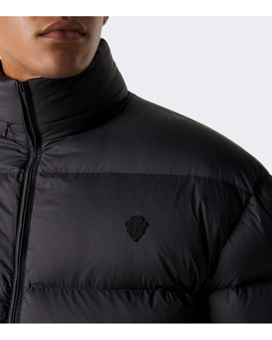 Gucci Black Web Stripe Down Jacket for men