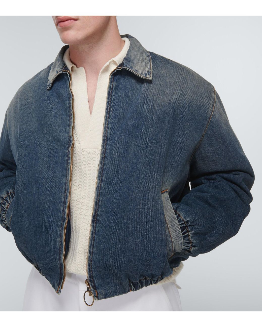 Acne Studios Padded Denim Jacket in Blue for Men | Lyst