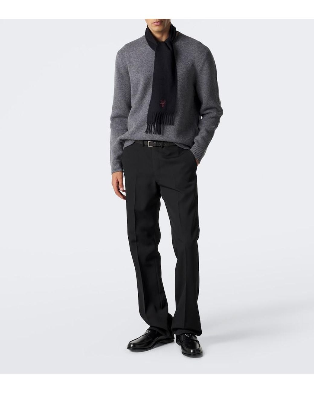 Bufanda De Cachemir Prada de hombre de color Black