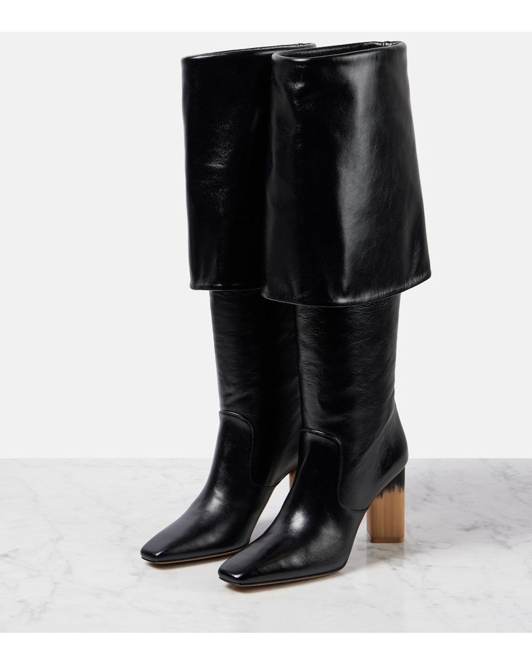 Chloé Black Stiefel Georgia 90 Aus Leder