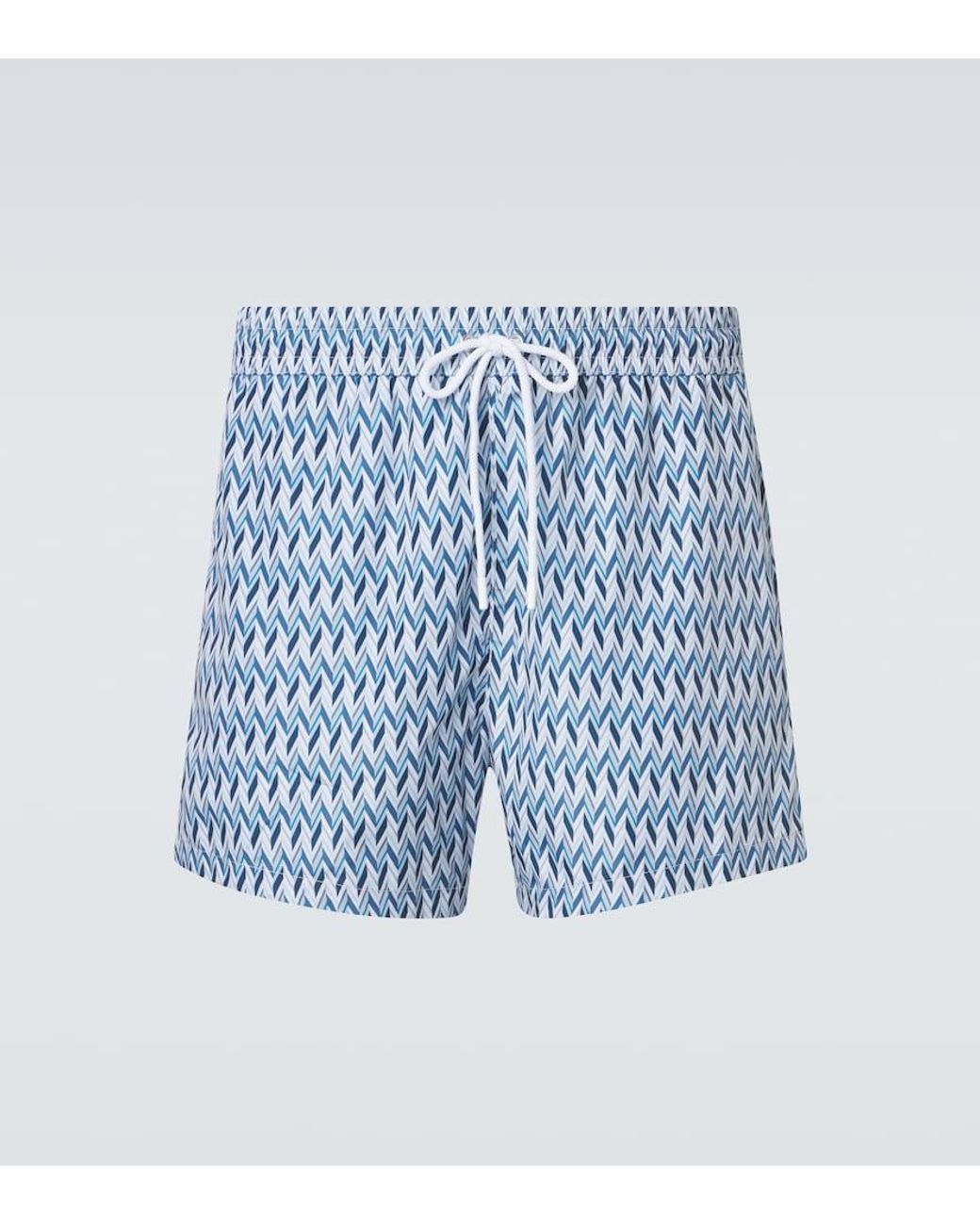 Missoni Blue Zigzag Swim Trunks for men