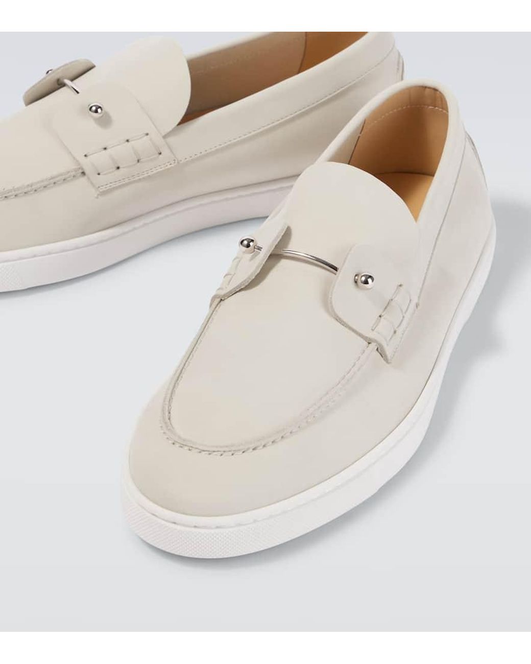Christian Louboutin Loafers Shoes in White for Men | Lyst display picture 3