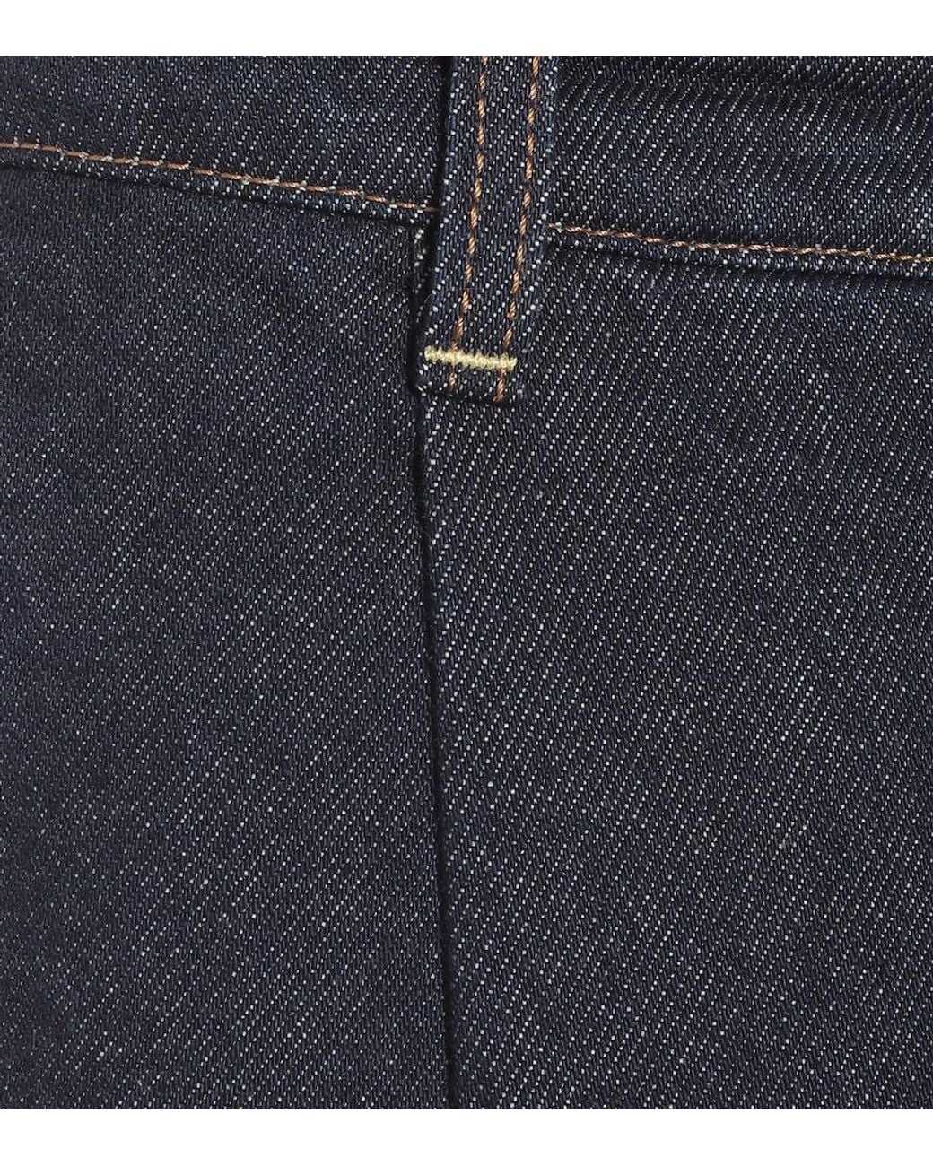 Magda Butrym Blue High-Rise Straight Jeans