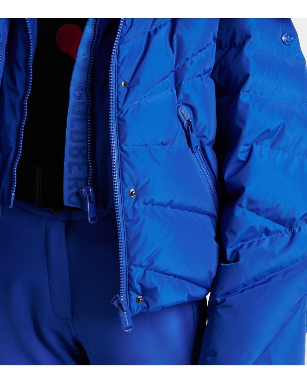 Goldbergh Blue Liora Quilted Down Ski Jacket