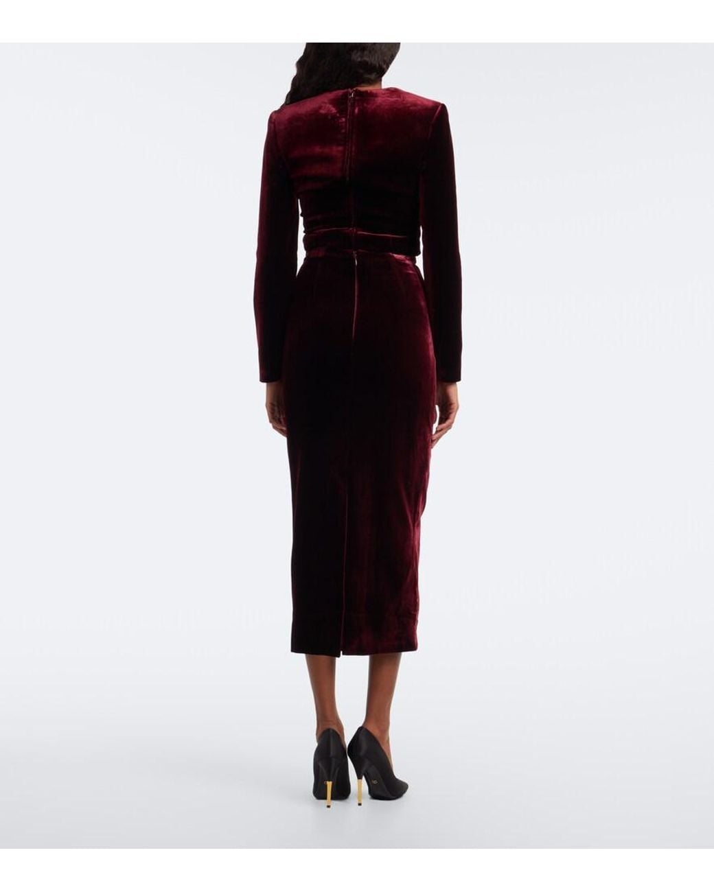 Roland Mouret Black Velvet Pencil Skirt
