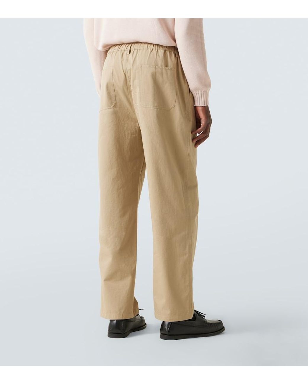 FRAME Natural Cotton Straight Pants for men