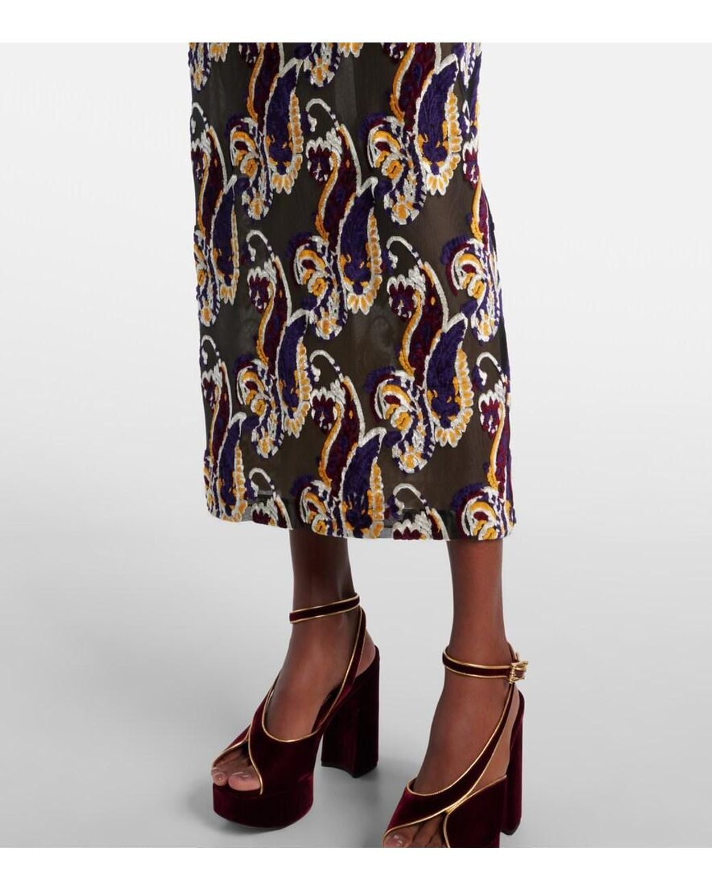 Etro Multicolor Paisley Pencil Skirt