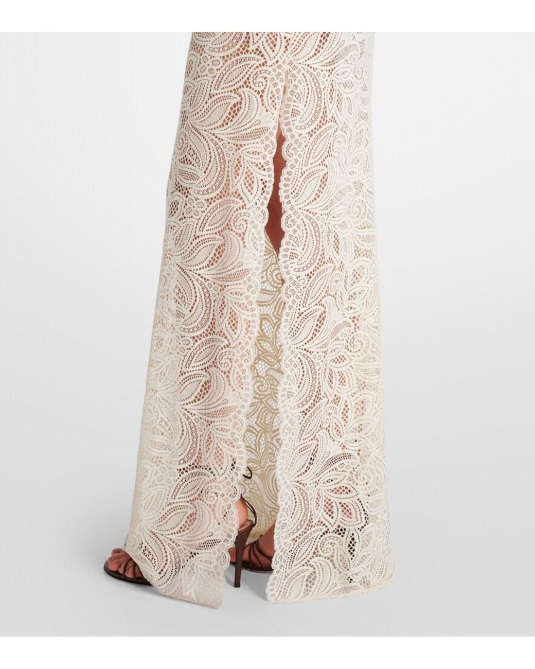 Alexandra Miro White Arabella Lace Maxi Dress