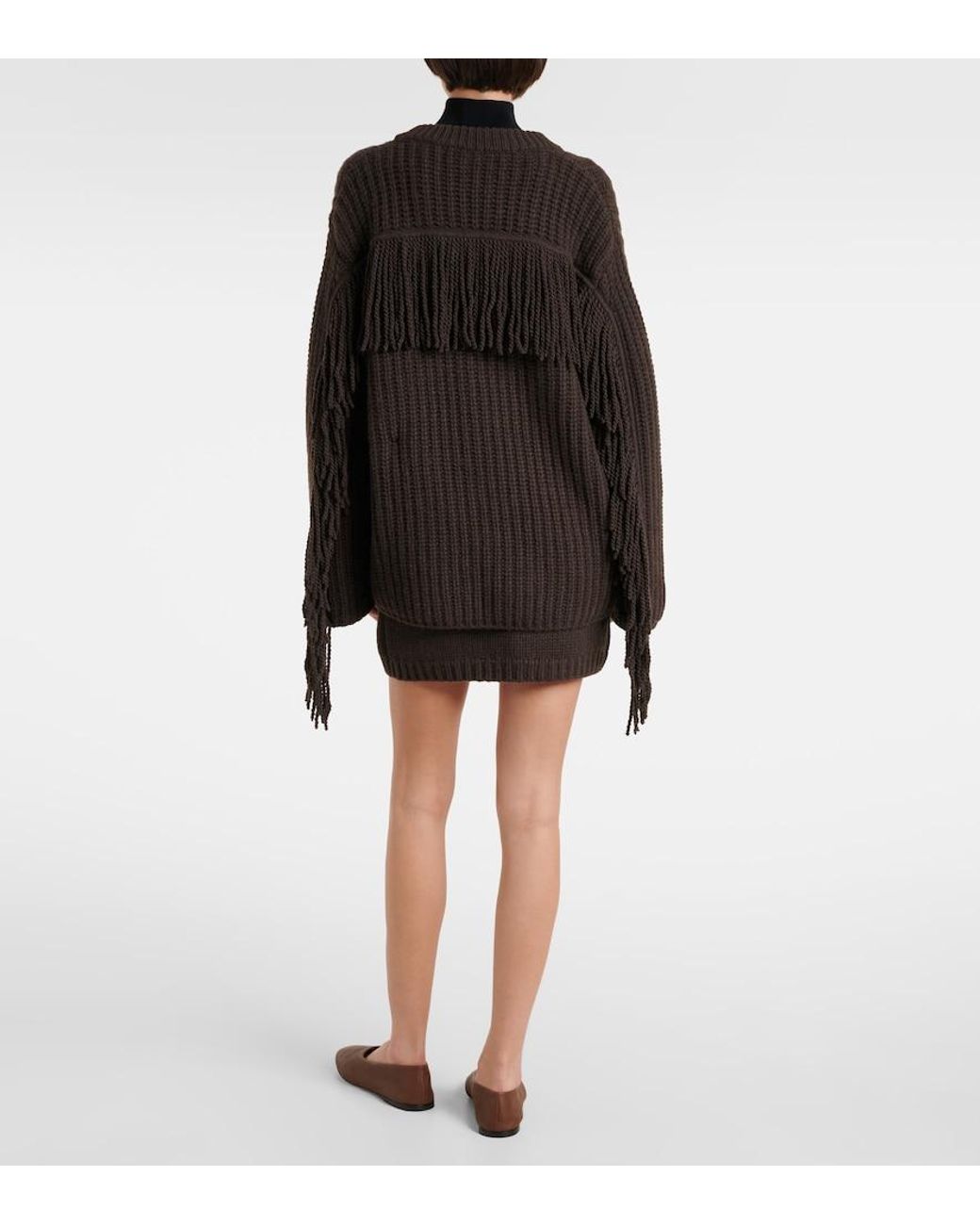 Lisa Yang Black Hilma Fringed Oversized Sweater