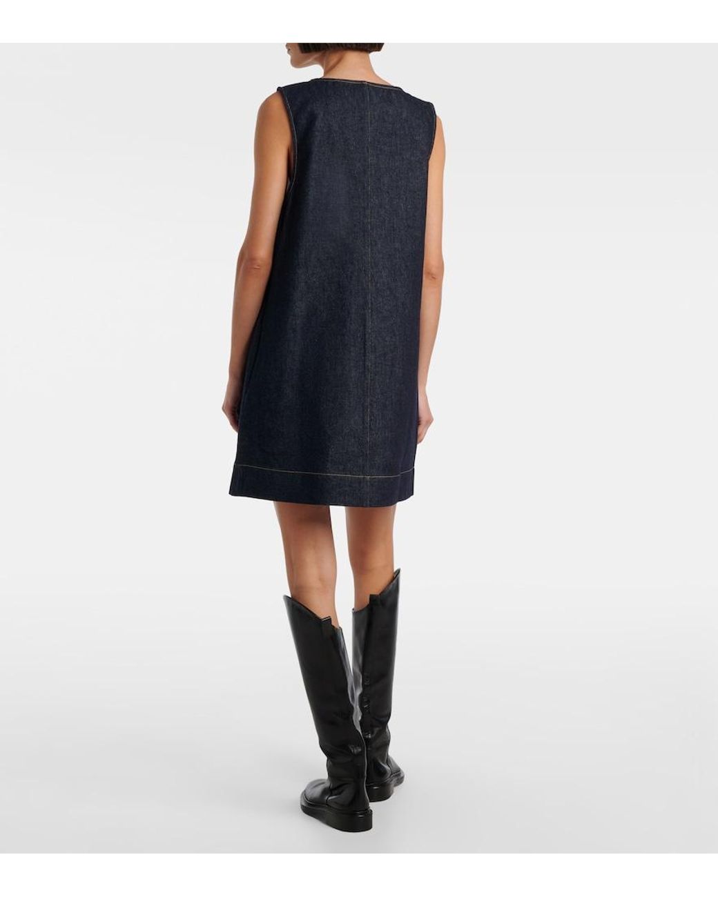 FRAME Blue Denim Minidress