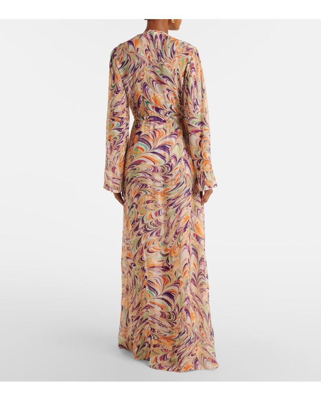Alexandra Miro Multicolor Chloe Printed Georgette Kaftan
