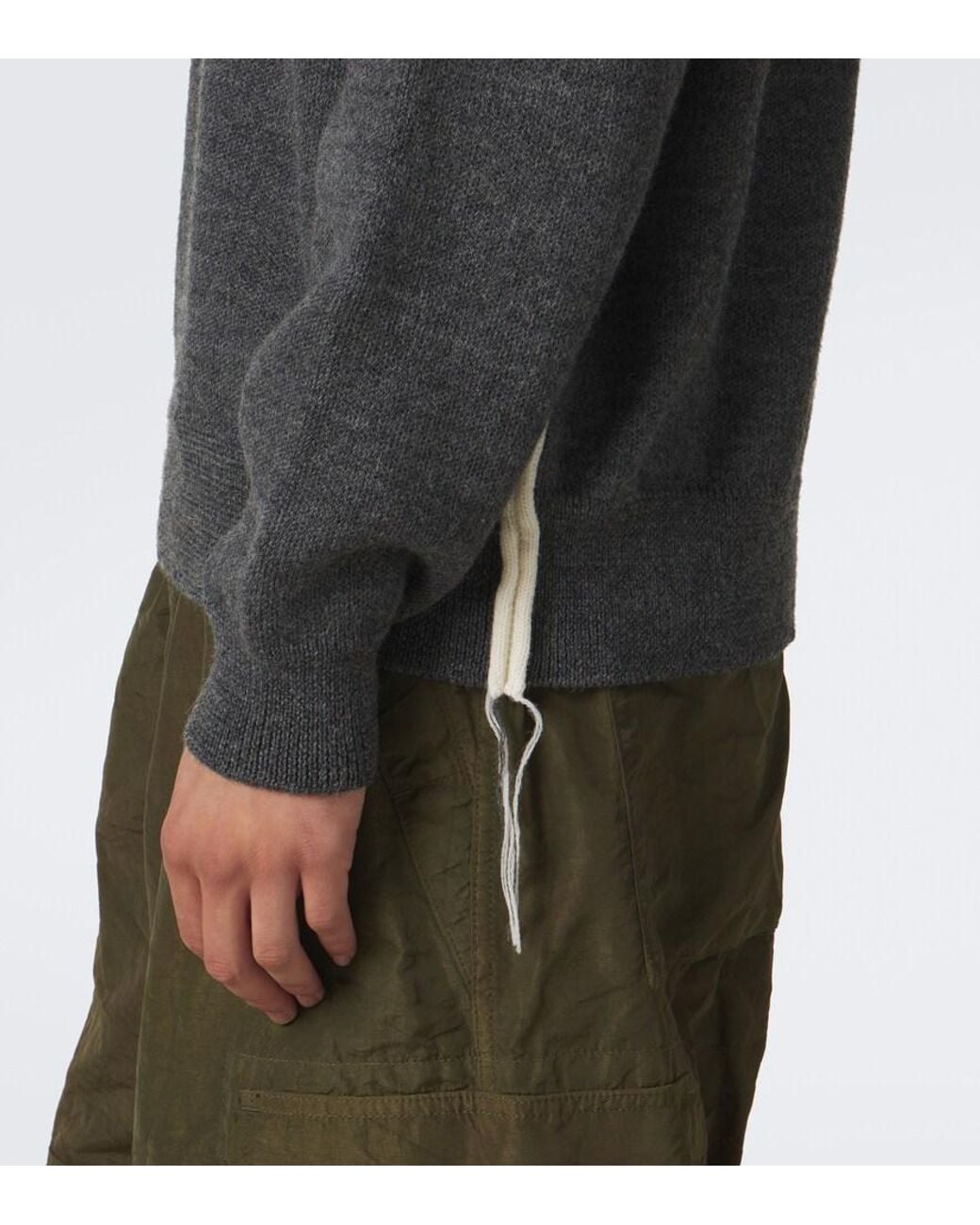 Comme des Garçons Gray Wool Sweater for men
