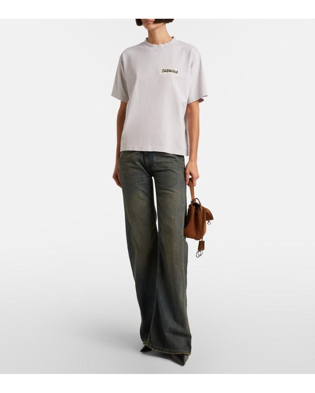 Balenciaga White Masking Tape T-Shirt