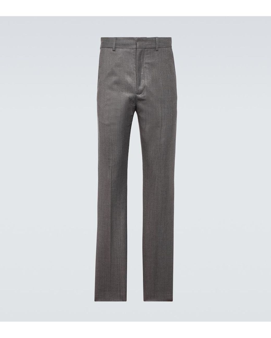 Acne Gray Mid-Rise Straight Pants for men