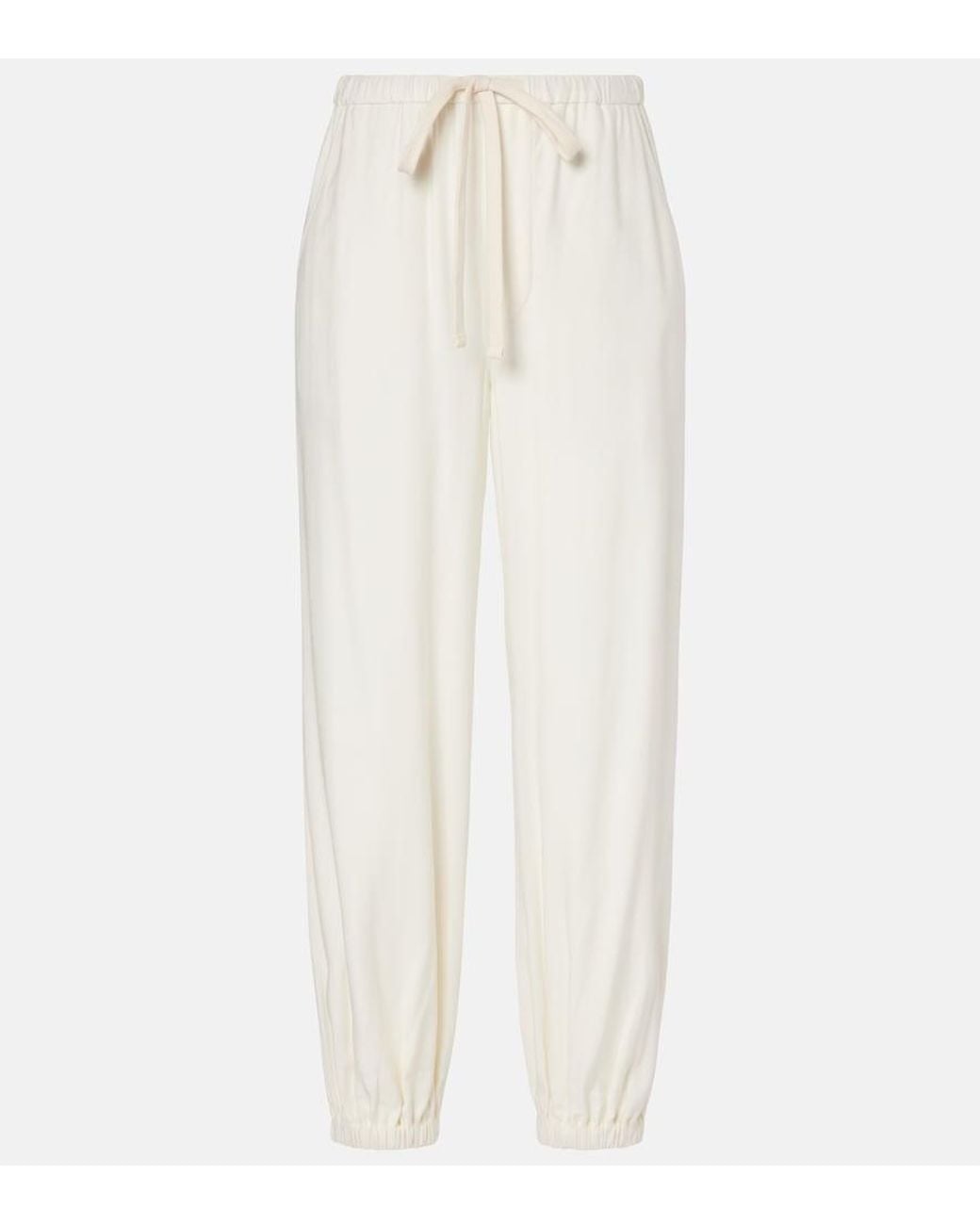 Citizens of Humanity White Bubble Twill Tapered Pants