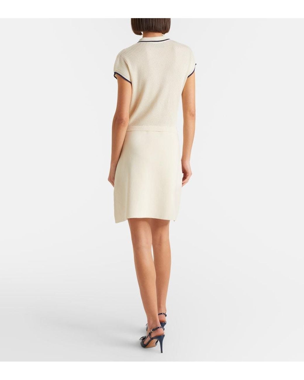 Valentino Garavani Natural Chez Cotton-Blend Minidress