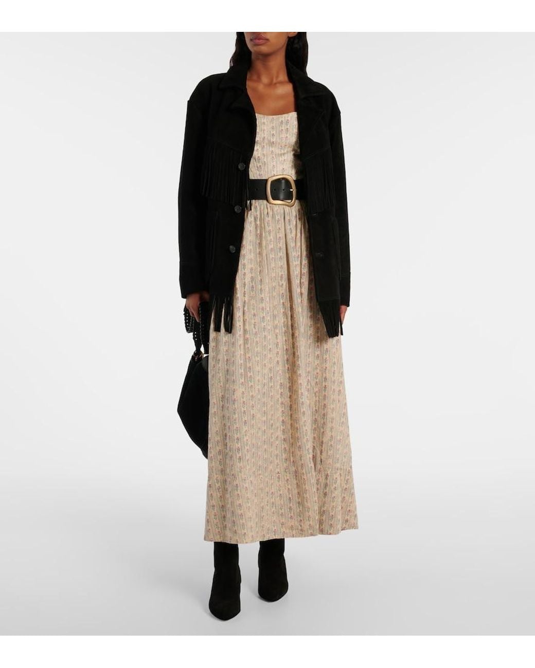Polo Ralph Lauren Natural Floral Cotton Midi Skirt